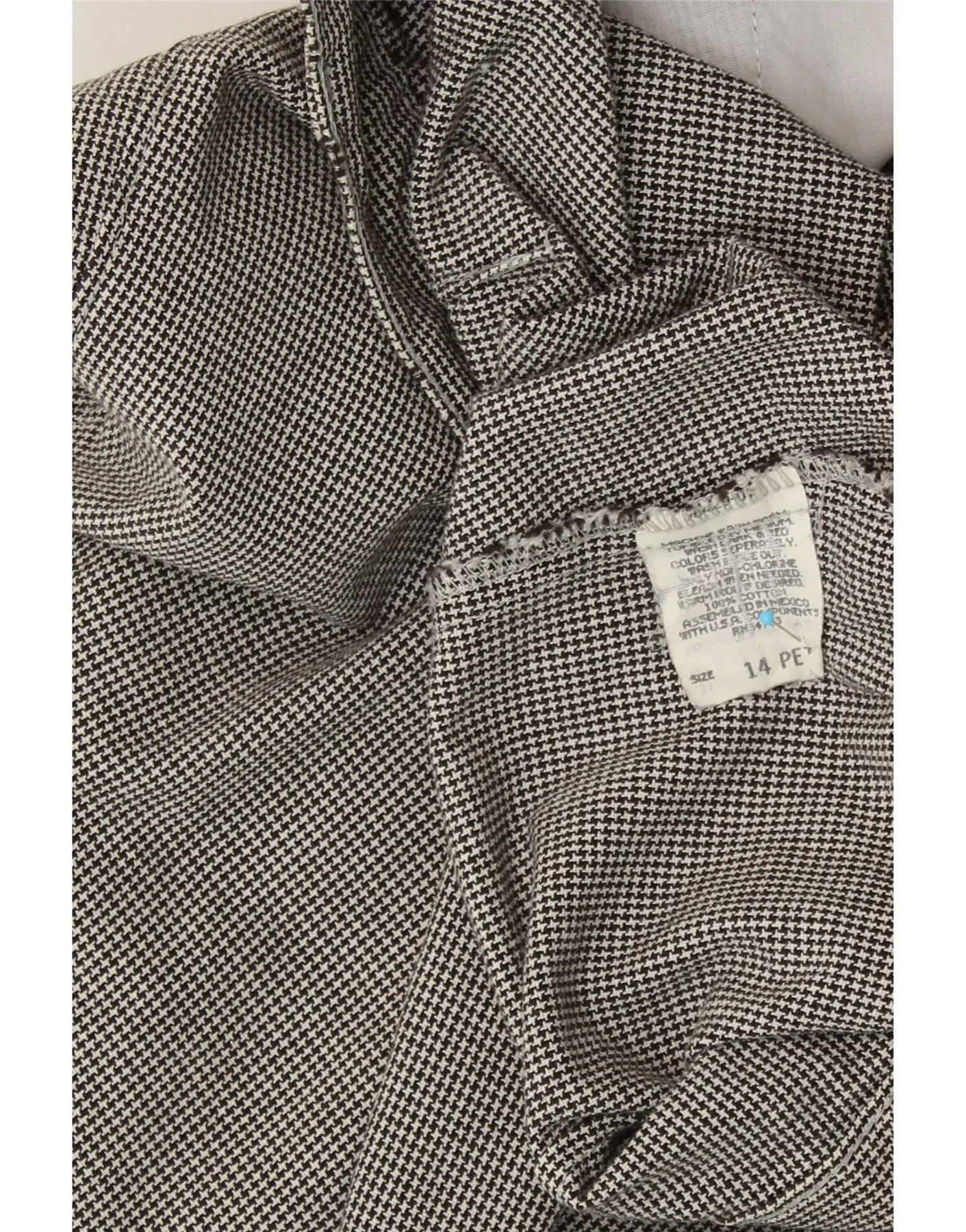 LEE Womens High Waist Chino Trousers US 14 XL W32 L27 Grey Houndstooth