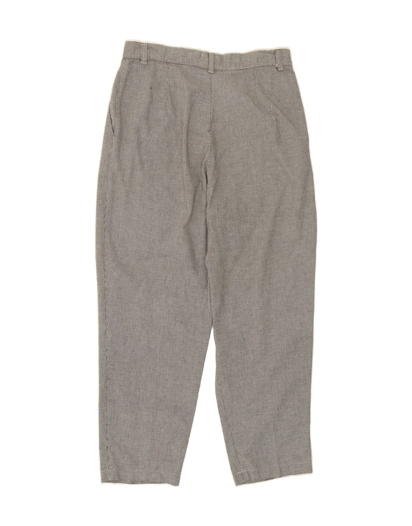 LEE Womens High Waist Chino Trousers US 14 XL W32 L27 Grey Houndstooth