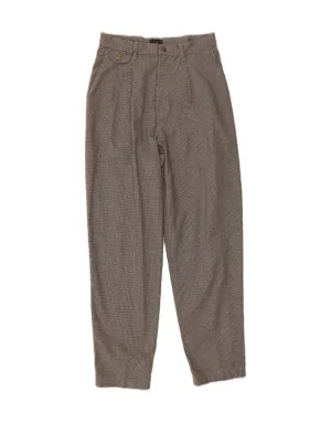 LEE Womens Pegged Chino Trousers EU 8 Medium W25 L29 Grey Houndstooth