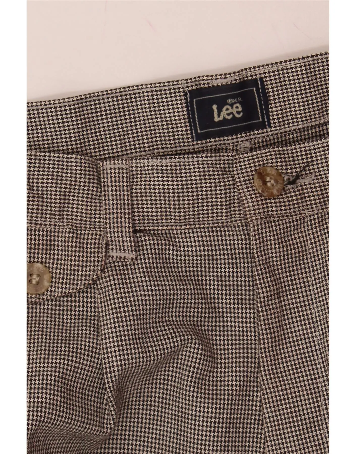 LEE Womens Pegged Chino Trousers US 8 Medium W26 L32 Grey Houndstooth