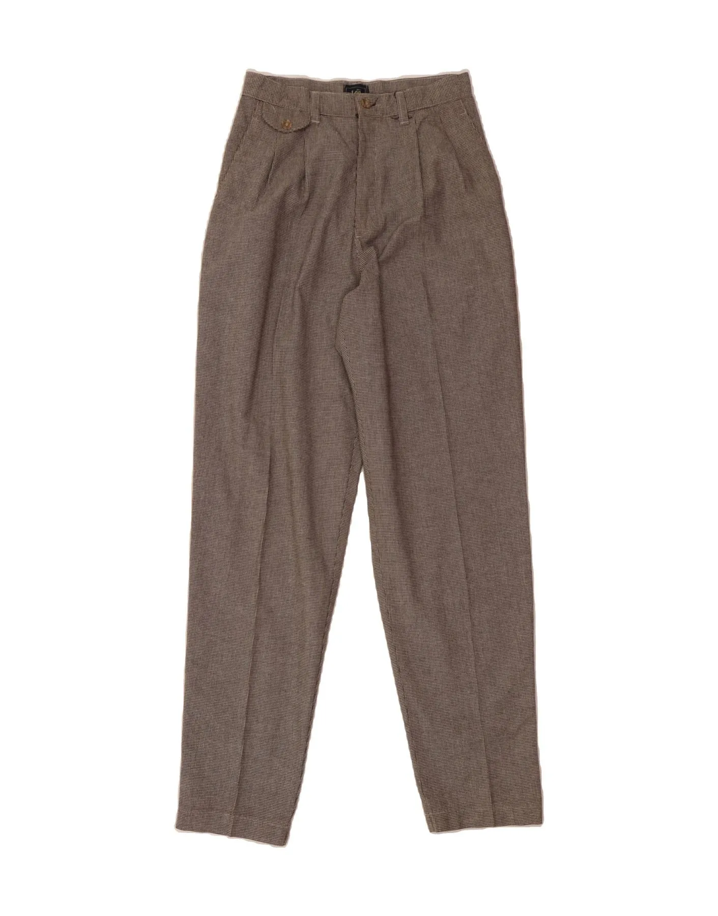 LEE Womens Pegged Chino Trousers US 8 Medium W26 L32 Grey Houndstooth