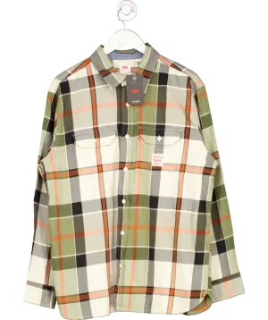 levis Green Plaid Worker Shirt UK L