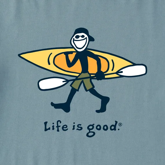 Life Is Good Men's Tee, Smoky Blue (Size XXXL)