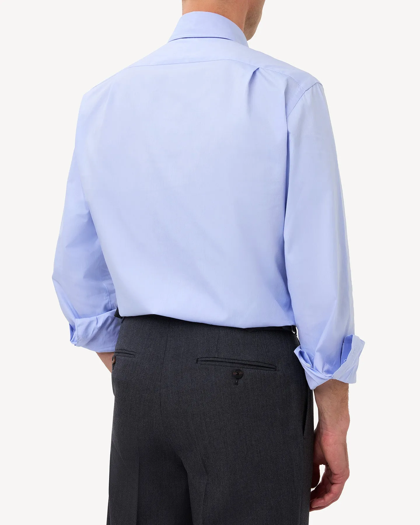 Light Blue Pinpoint Point Collar Shirt