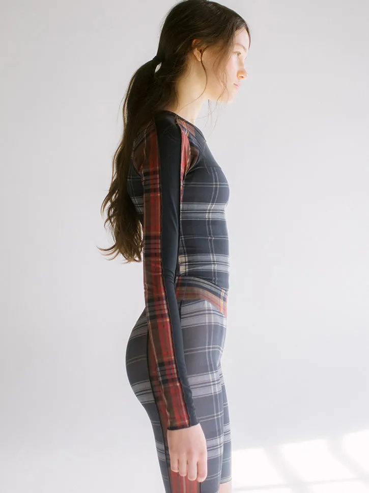 Linder Sabrina Flex Short, Black Plaid