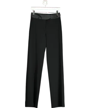 Liviana Conti Black Trouser With Eco-leather Belt UK XS
