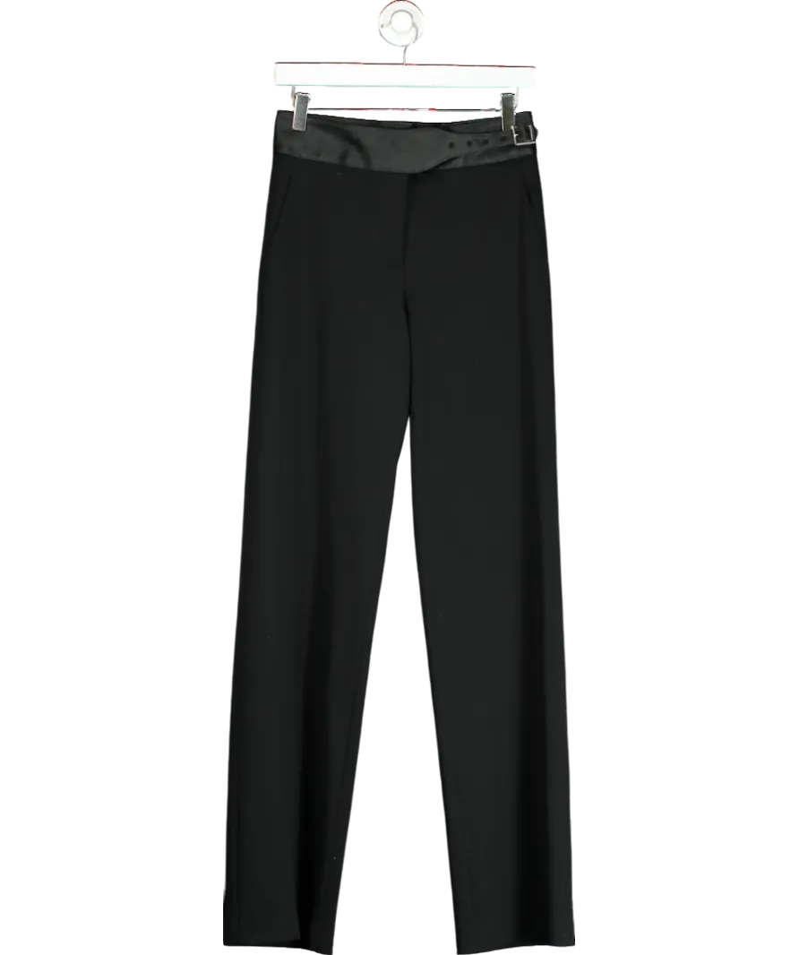 Liviana Conti Black Trouser With Eco-leather Belt UK XS