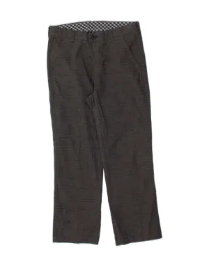 L.L.BEAN Mens Straight Suit Trousers W30 L26 Grey Houndstooth Cotton