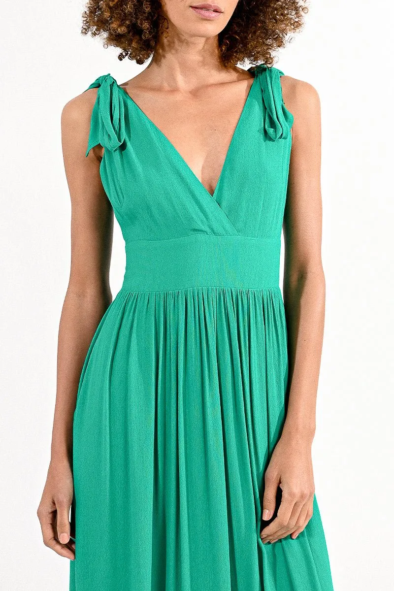 LONG DRESS WITH KNOTTED STRAPS