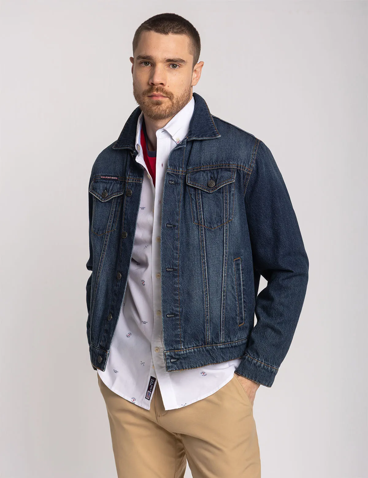 LONG SLEEVE ALL OVER MALLET PRINT OXFORD SHIRT