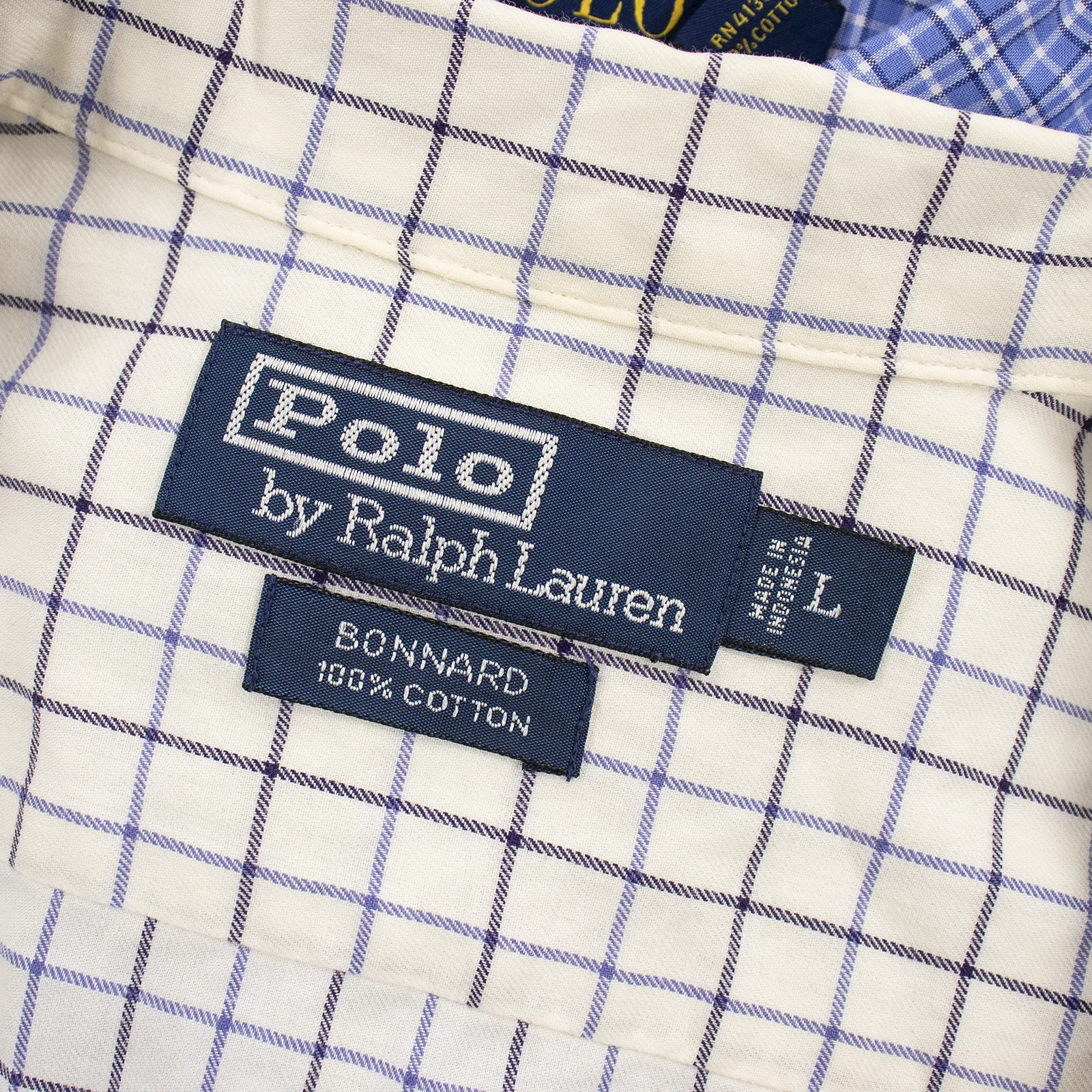 LOT of 4 Ralph Lauren Multi-Color Cotton Plaid Checked Dress Shirts Large