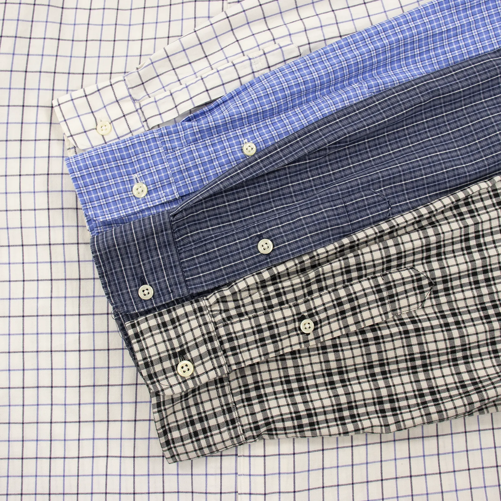 LOT of 4 Ralph Lauren Multi-Color Cotton Plaid Checked Dress Shirts Large