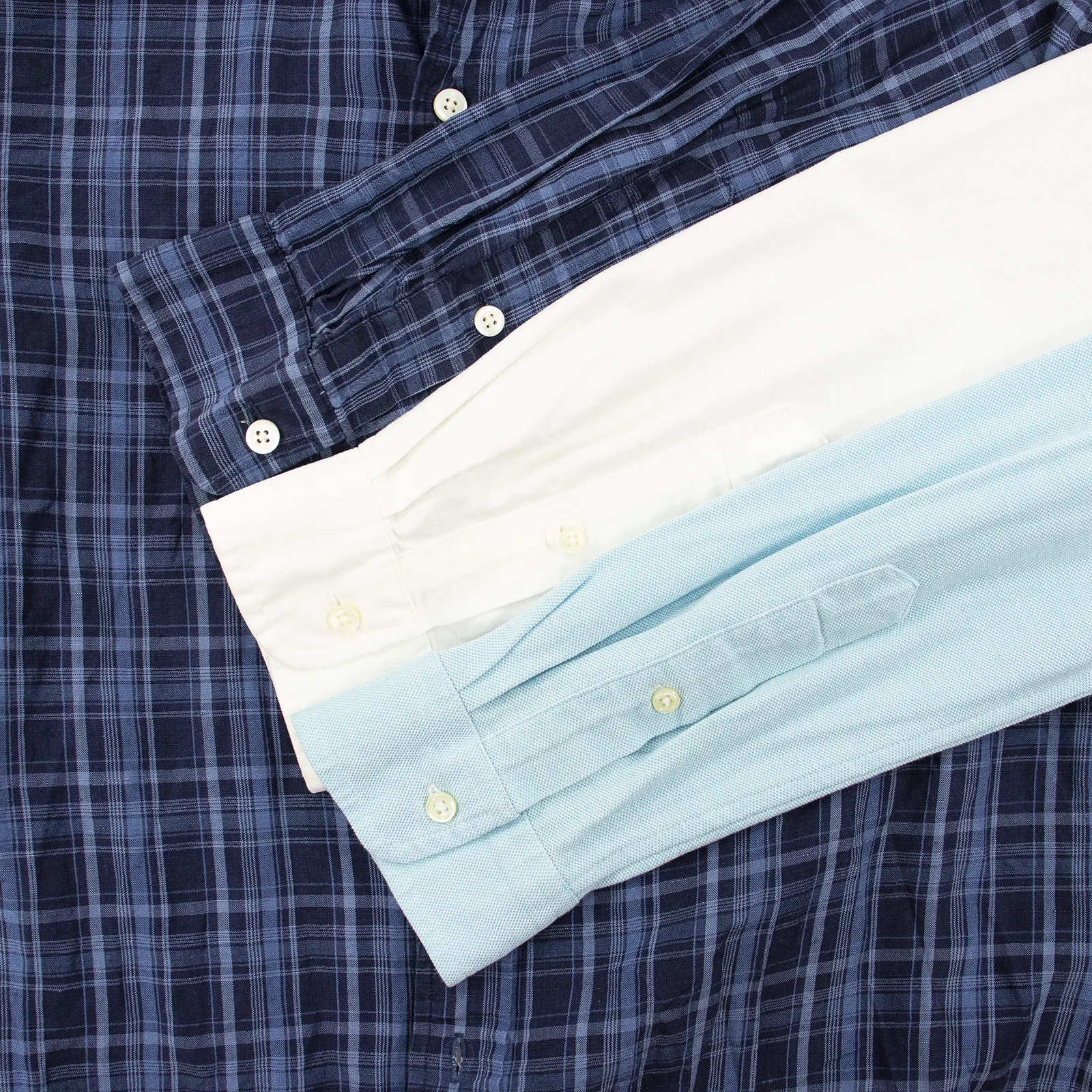 LOT of 5 Ralph Lauren Multi Color Cotton Plaid Checked Dress Shirts L