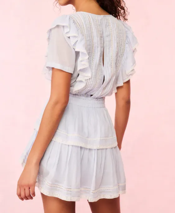Love Shack Fancy Natasha Dress - Baby Bluebell