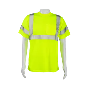 LTS3 ANSI Class 3 High-Vis Lime Birdseye Mesh Short Sleeve T-Shirt