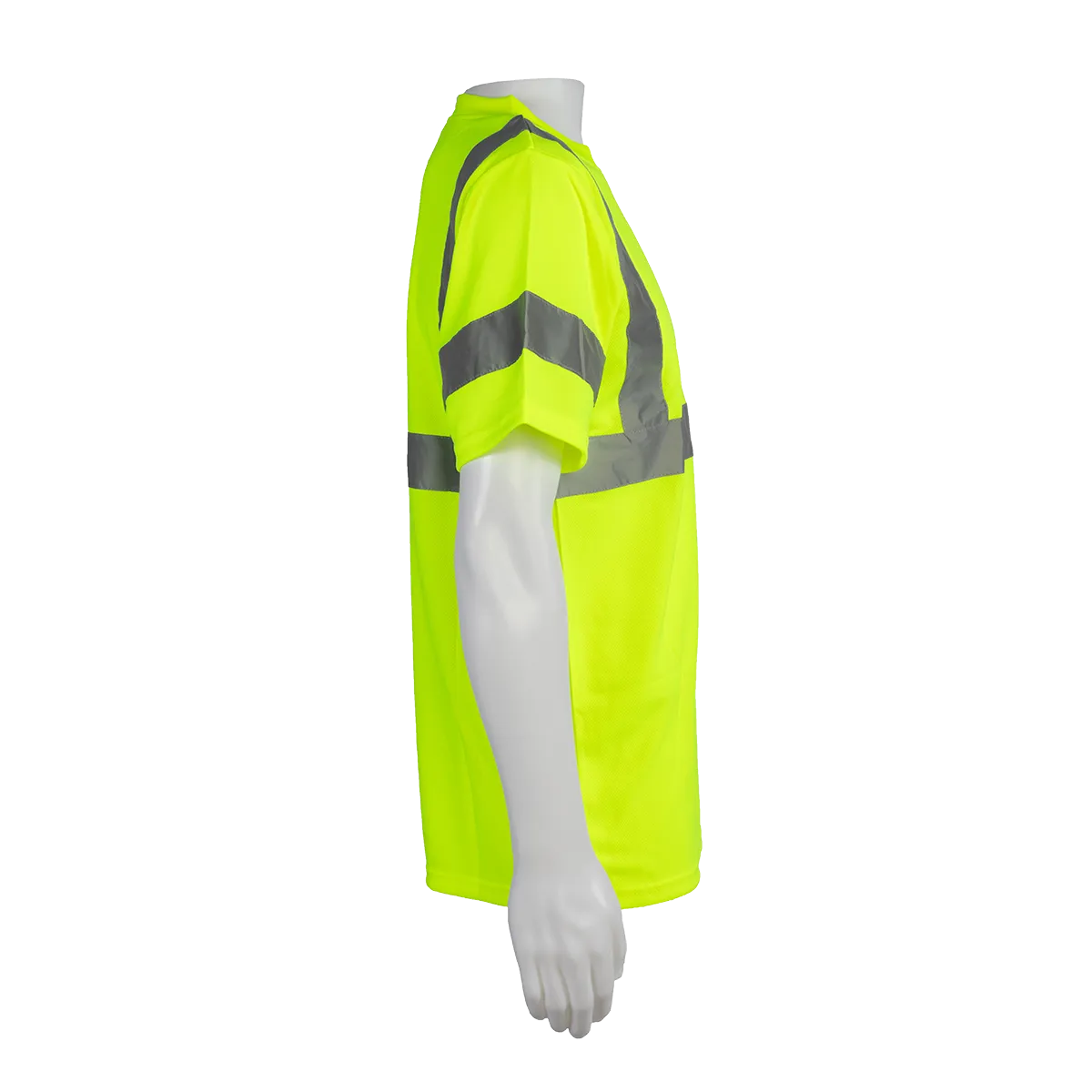 LTS3 ANSI Class 3 High-Vis Lime Birdseye Mesh Short Sleeve T-Shirt