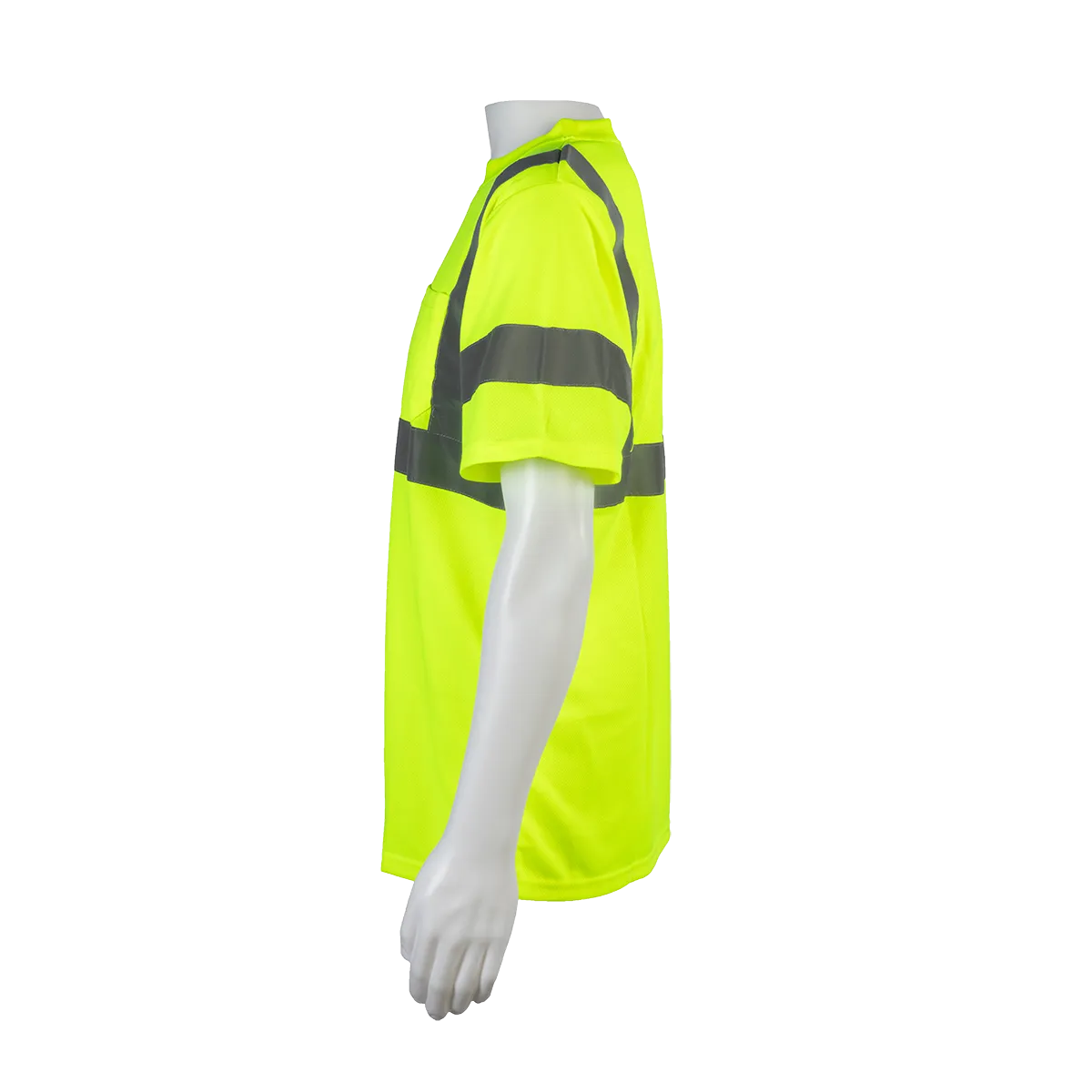 LTS3 ANSI Class 3 High-Vis Lime Birdseye Mesh Short Sleeve T-Shirt