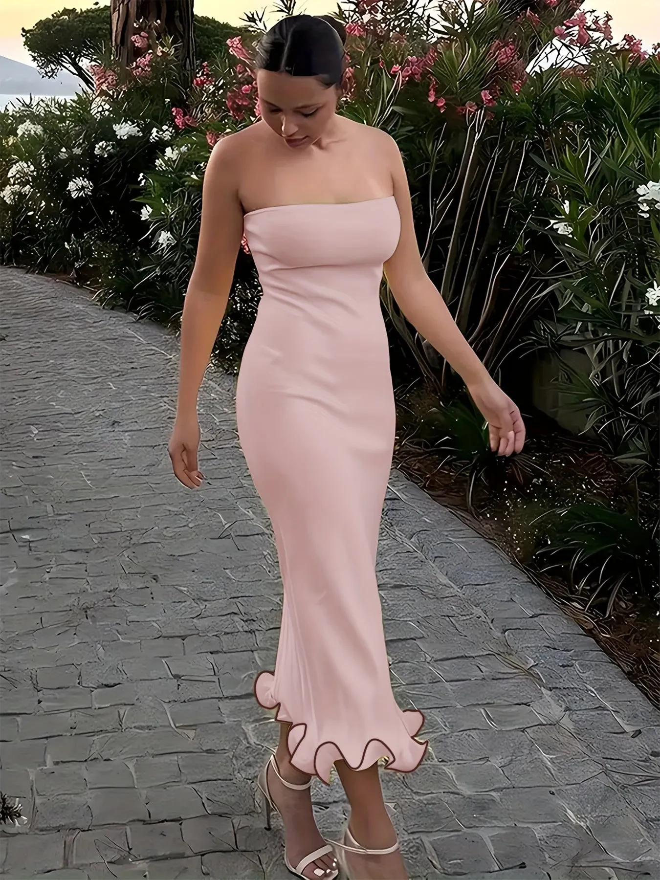 Lucia | Chic Ruffled Midi Dress