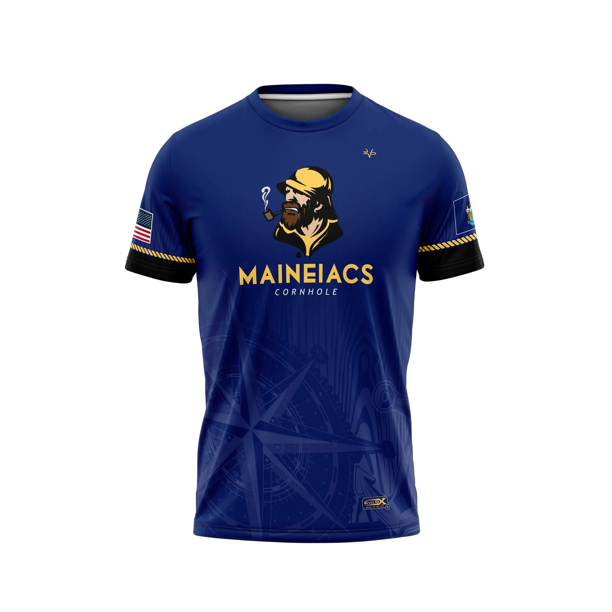 Maineiacs 2021 Cornhole Crew Neck T-Shirt