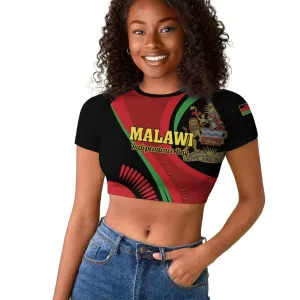 Malawi Independence Day Raglan Cropped T shirt Unity and Freedom LT01