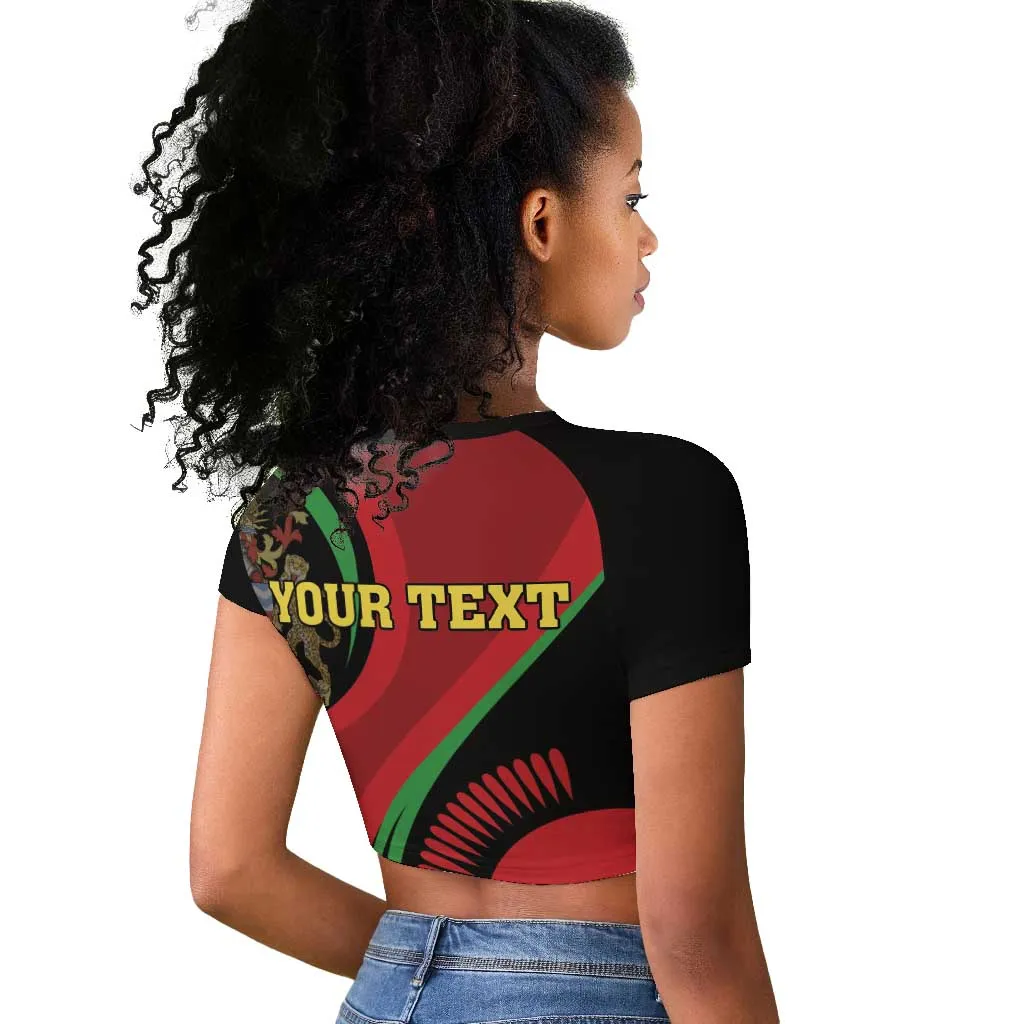Malawi Independence Day Raglan Cropped T shirt Unity and Freedom LT01