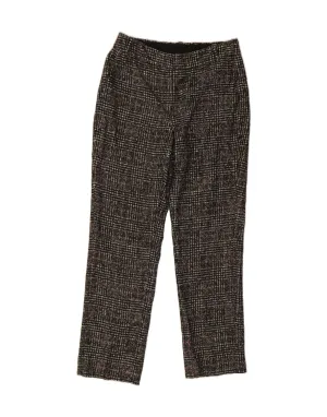 MASSIMO DUTTI Womens Chino Trousers EU 38 Small W28 L29 Black Houndstooth