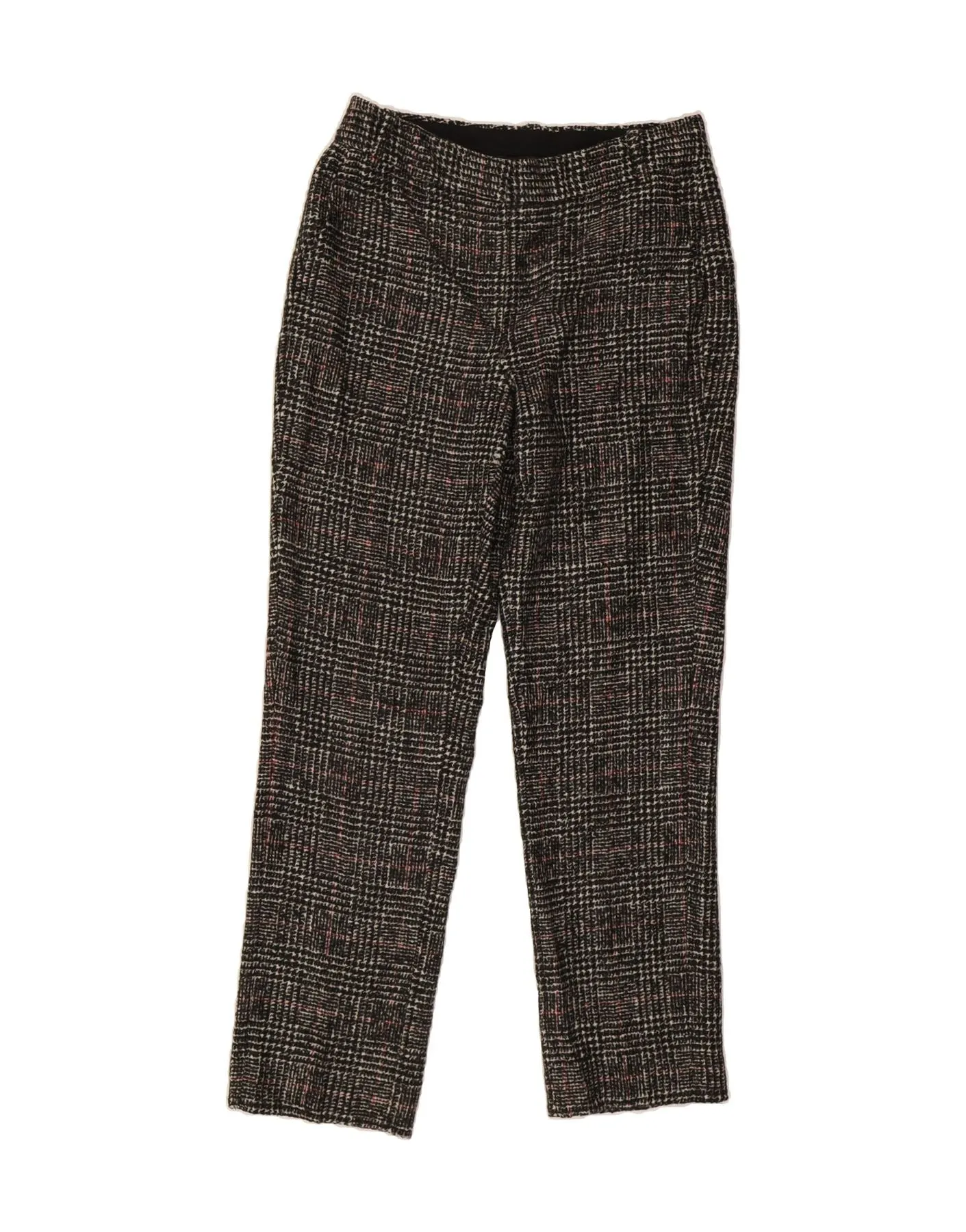 MASSIMO DUTTI Womens Chino Trousers EU 38 Small W28 L29 Black Houndstooth