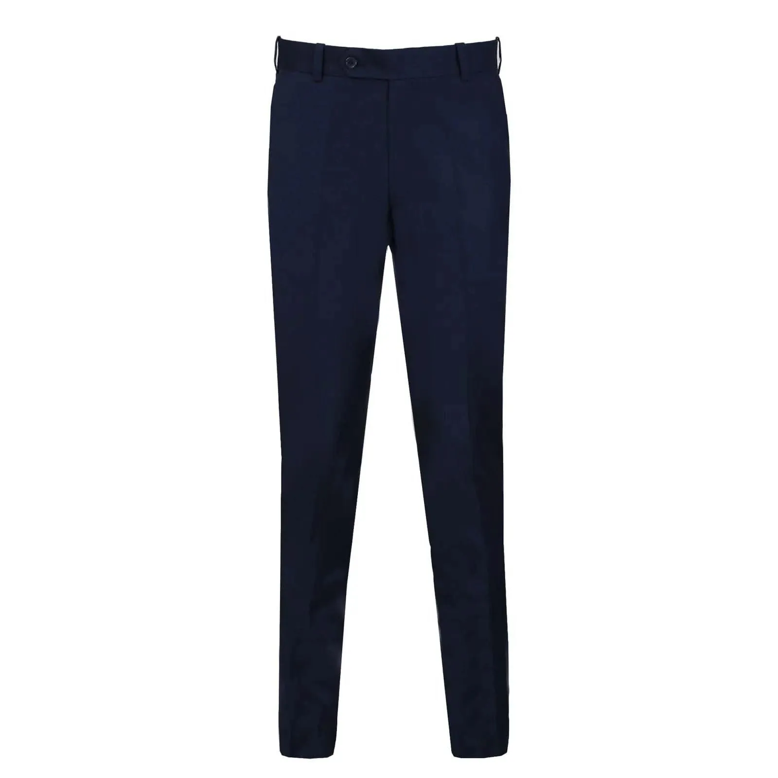 Men's Dark Blue Plain Formal Trouser with Button closure