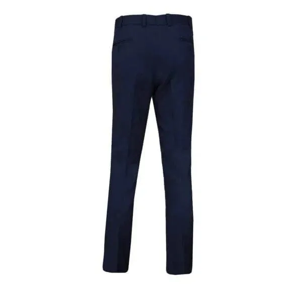 Men's Dark Blue Plain Formal Trouser with Button closure
