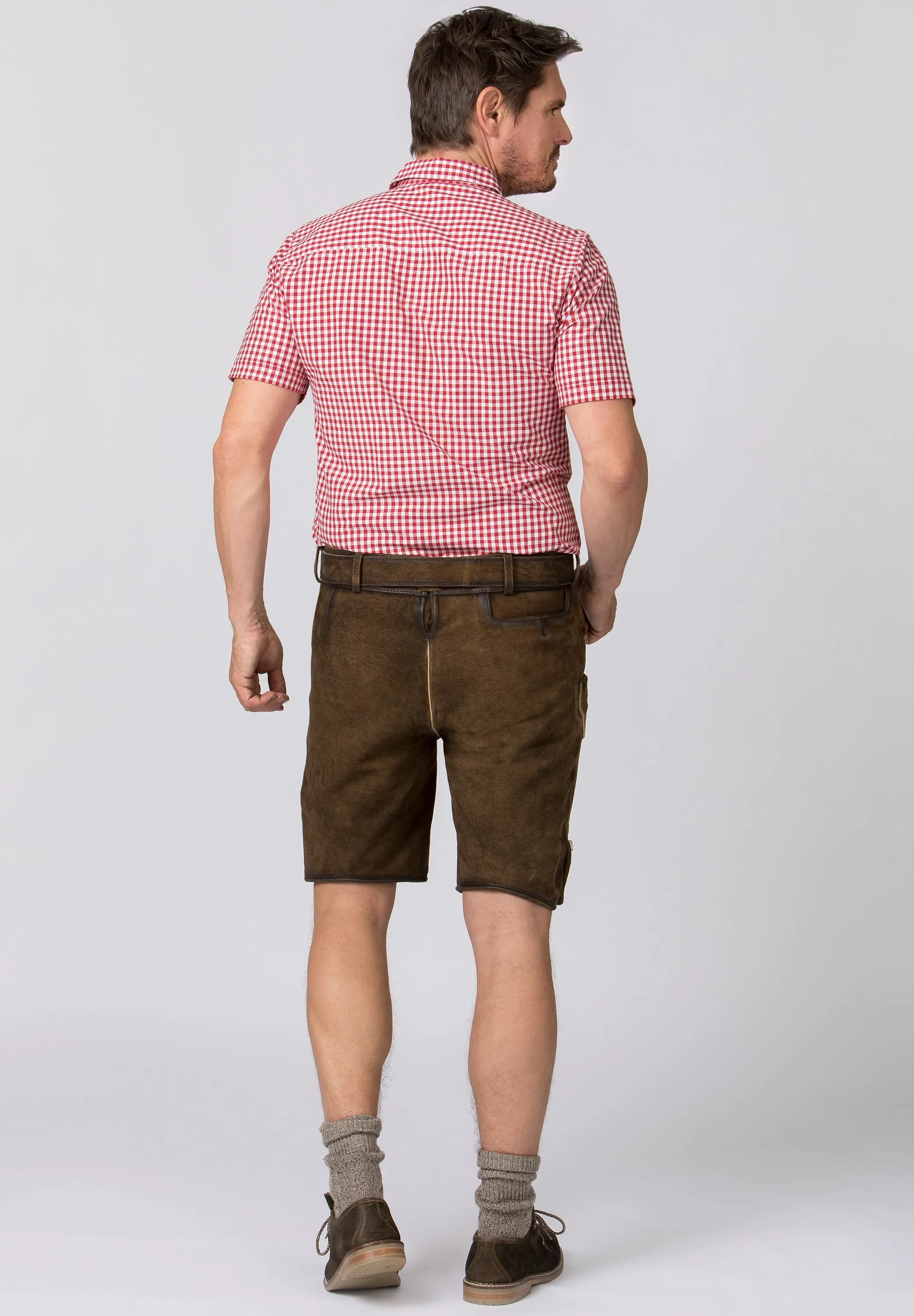 Men's Lederhosen "Bertl" Stone with Belt (closeout) 52