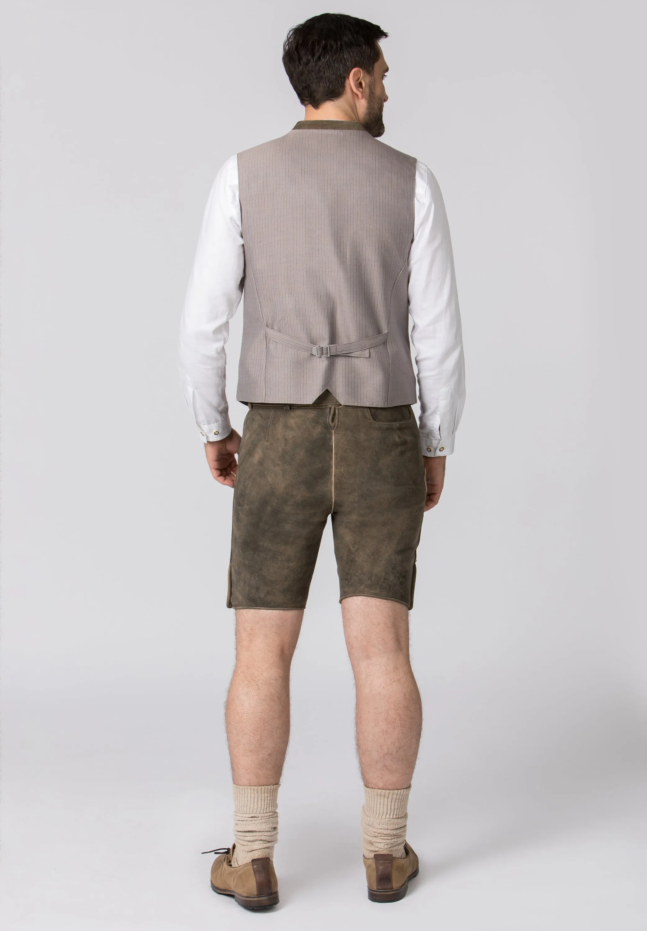 Men's Lederhosen "Oliver" with Belt Pebble Speckled (52) closeout