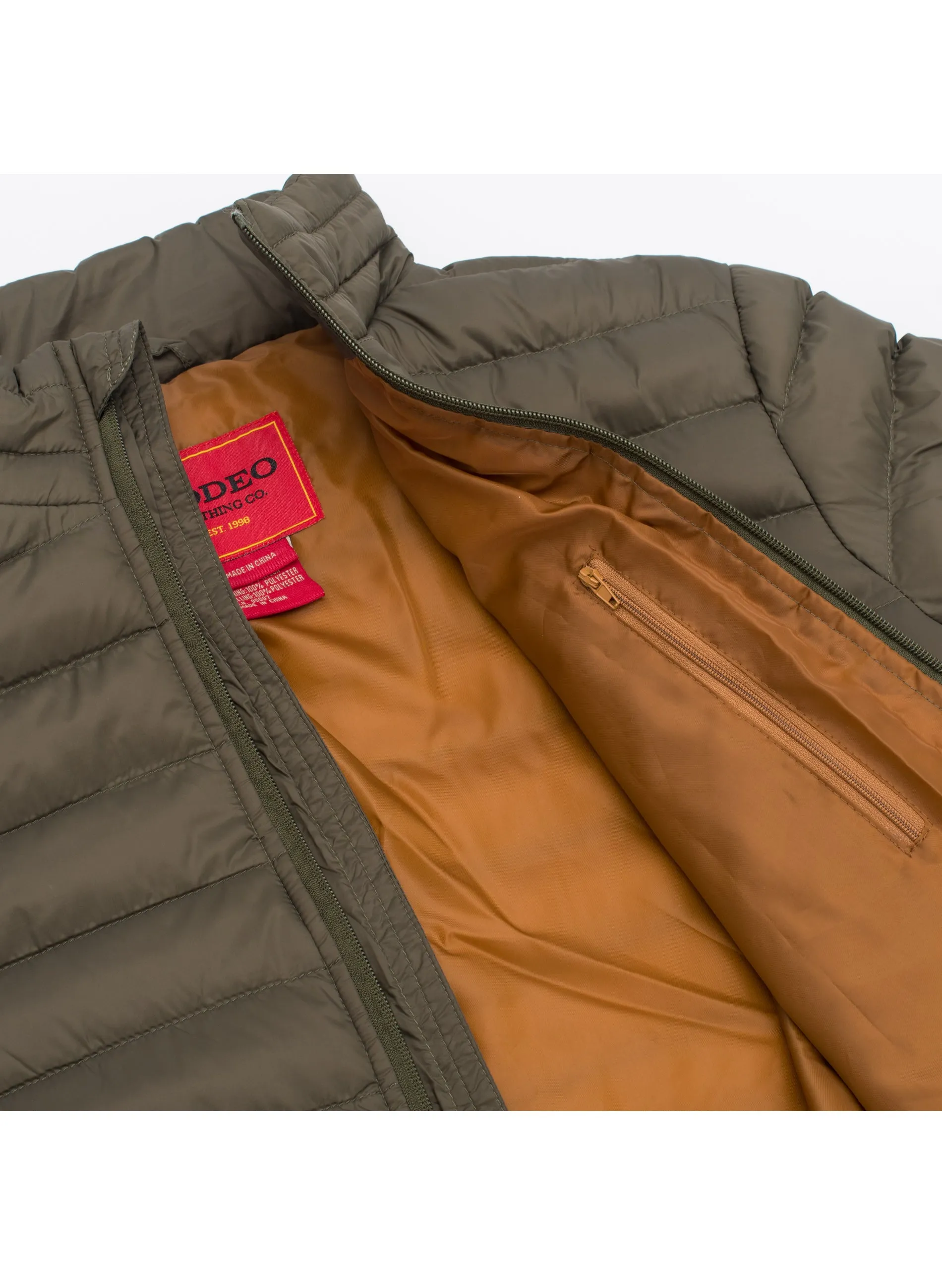 Men's Nylon Quilted Puffer Jacket-NJ640-Olive
