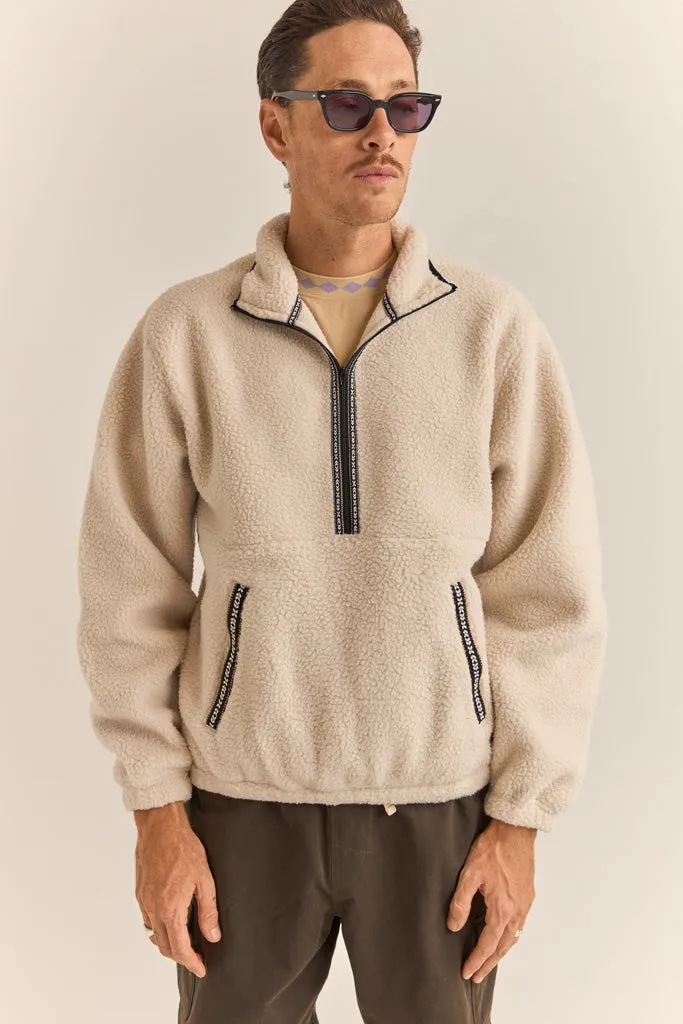 Men's Sherpa Pullover - Natural