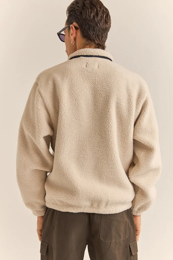 Men's Sherpa Pullover - Natural