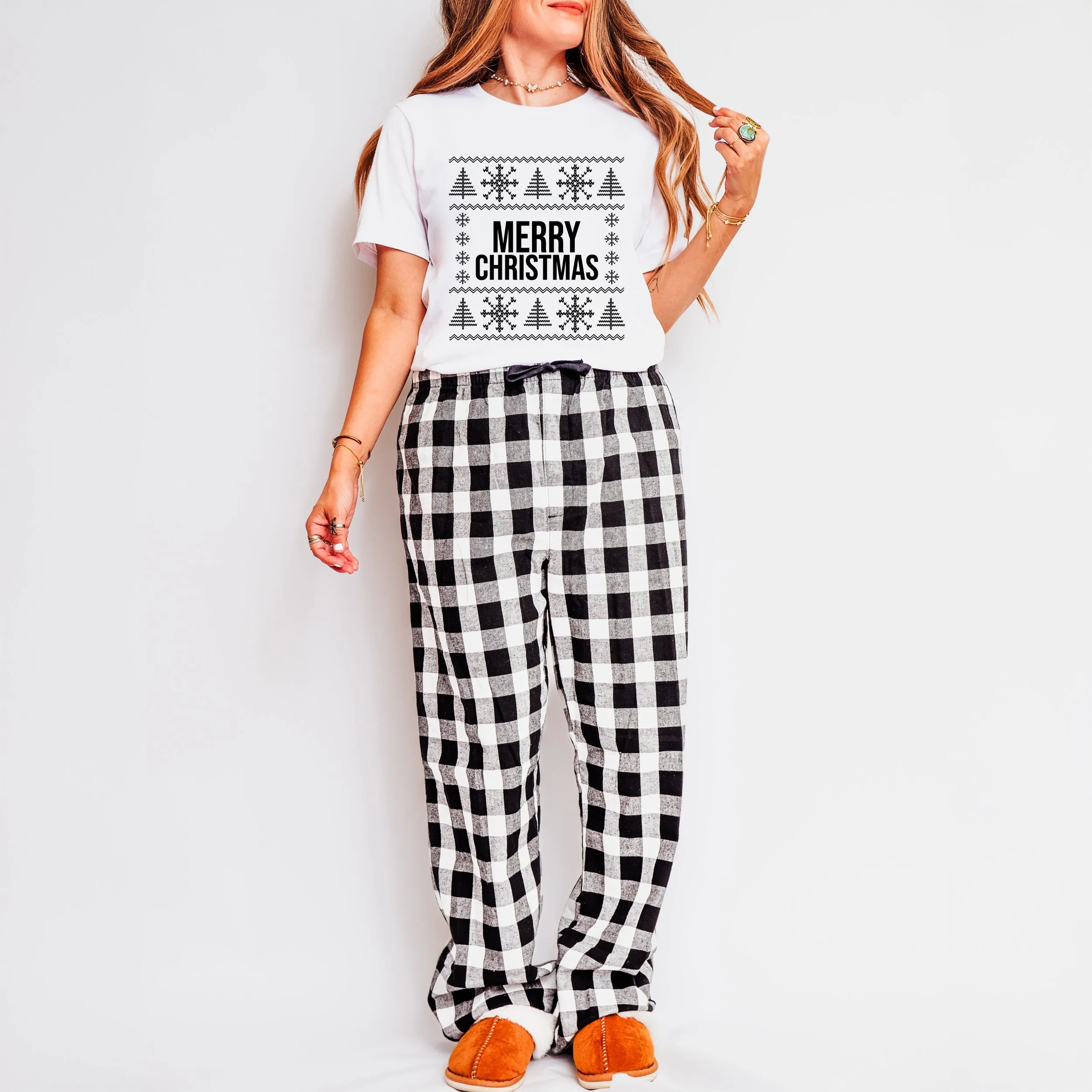 Merry Christmas Sweater | Plaid Pajama Set