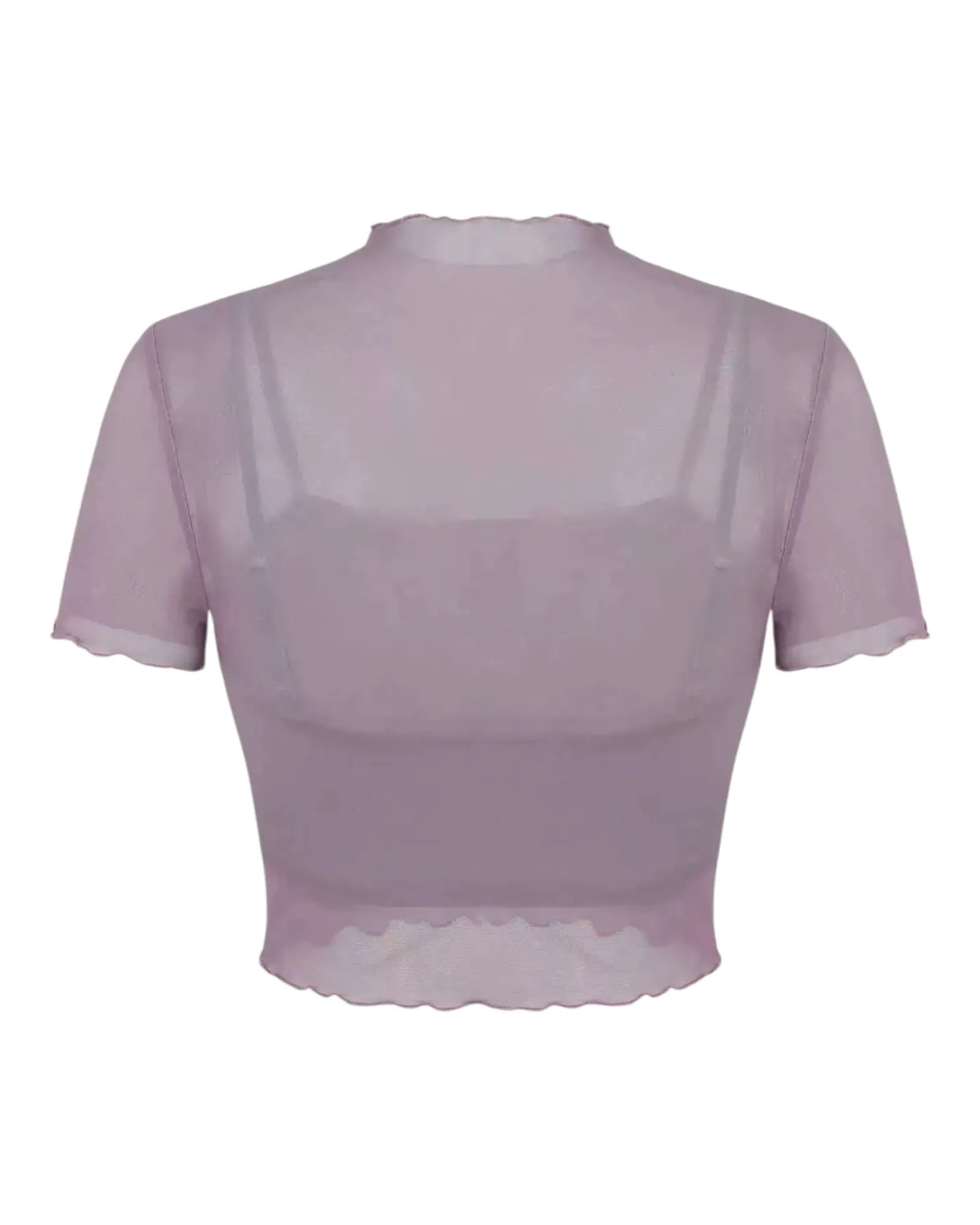Mesh Purple T-shirt with Grey Under-Singlet