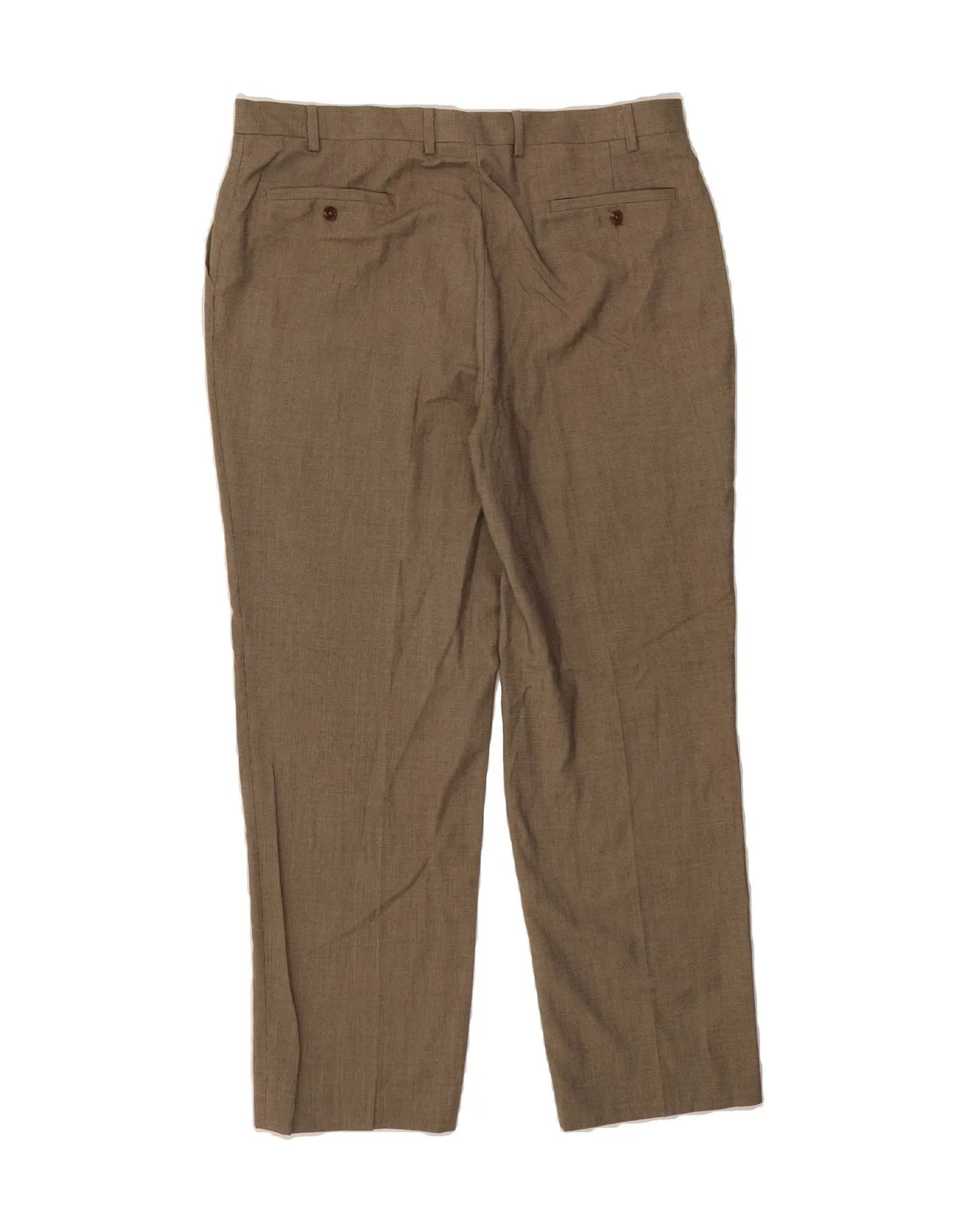MICHAEL KORS Mens Straight Suit Trousers W38 L32 Brown Houndstooth