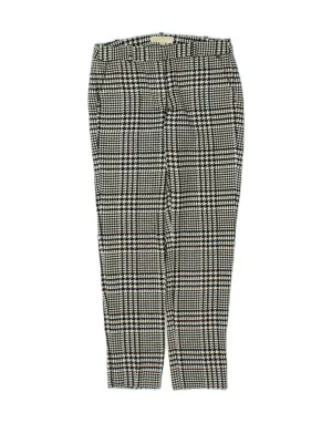 MICHAEL KORS Womens Slim Casual Trousers US 2 XS W25 L28 Black Houndstooth
