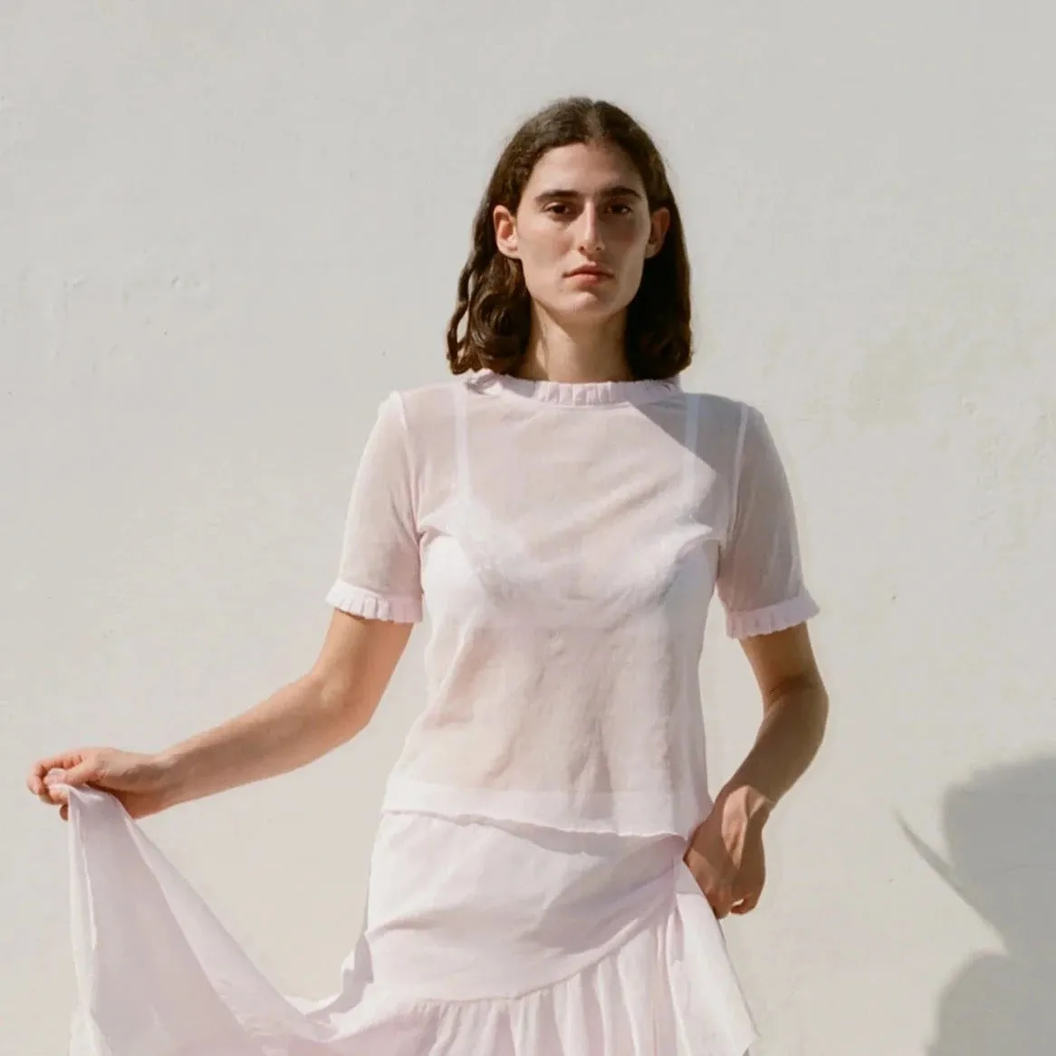 Mila Mesh Top | Light Pink