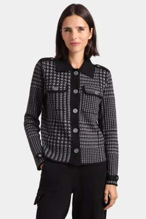 Minnie Rose Houndstooth Military Shacket