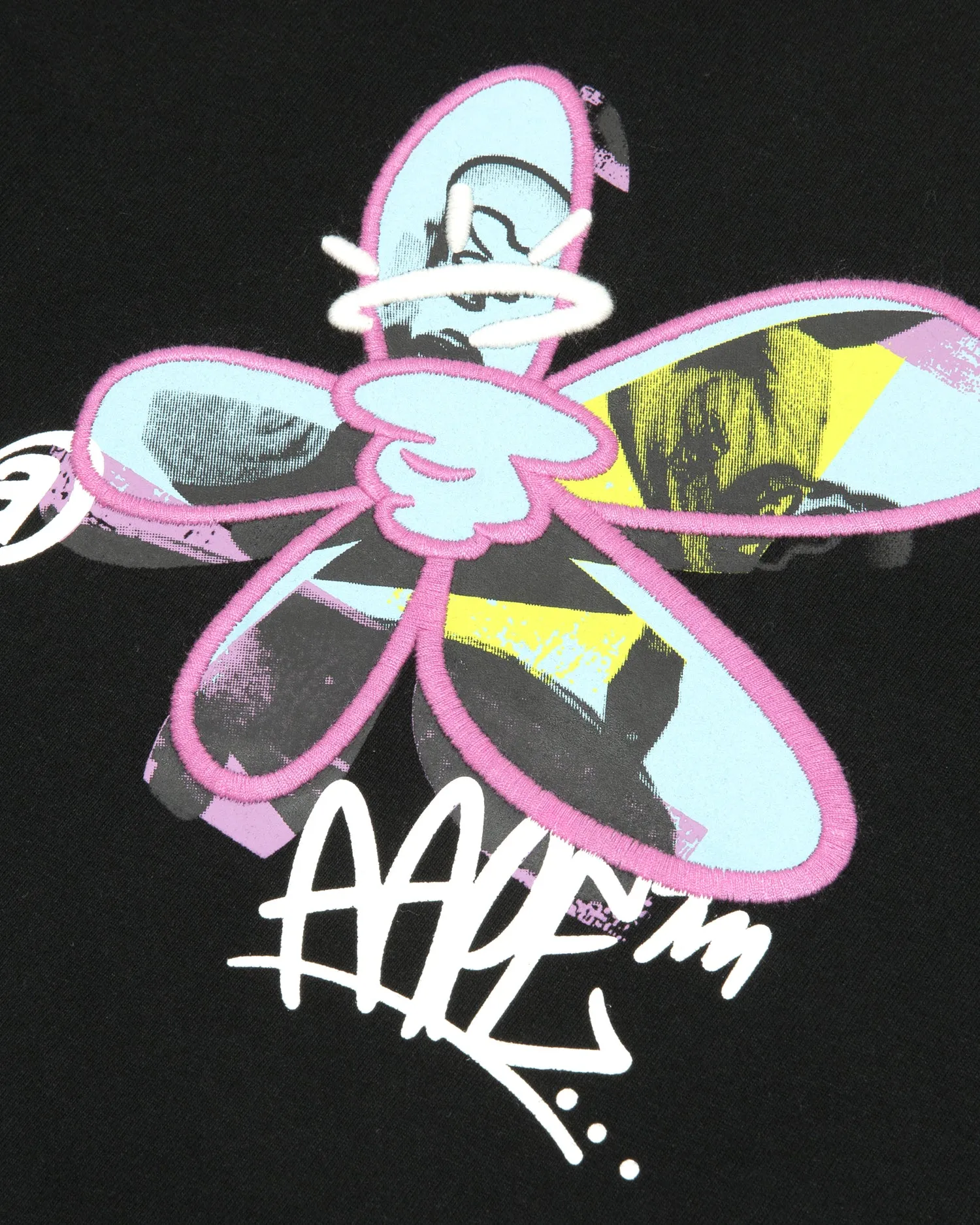 Moonface logo graphic-print cropped tee