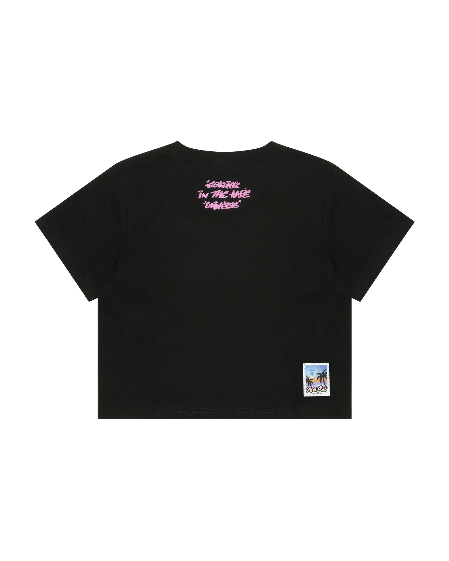 Moonface logo graphic-print cropped tee