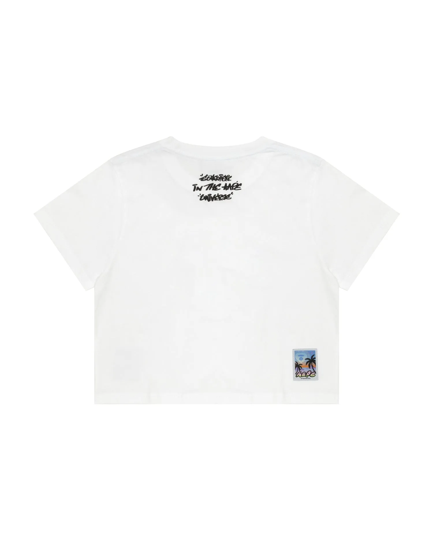 Moonface logo graphic-print cropped tee