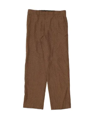 MOSSIMO Mens Straight Chino Trousers W30 L30 Brown Houndstooth Wool