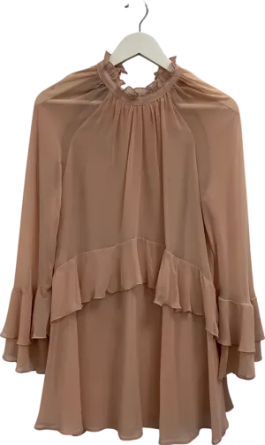 New Look Pink Cleo Ruffled Mini Dressv UK 6