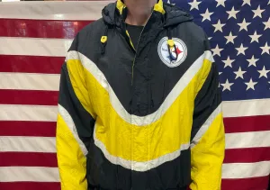 NFL Pittsburgh Steelers Mens Hooded 90’s Nylon Vintage Jacket by Pro-Line™️ by Apex One™️