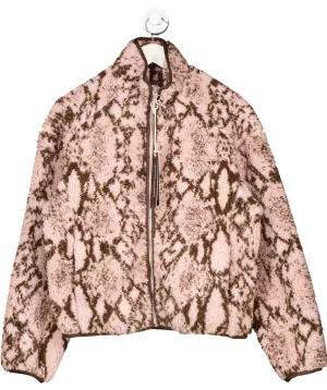 Nude Project Pink Snake Sherpa Jacket UK S