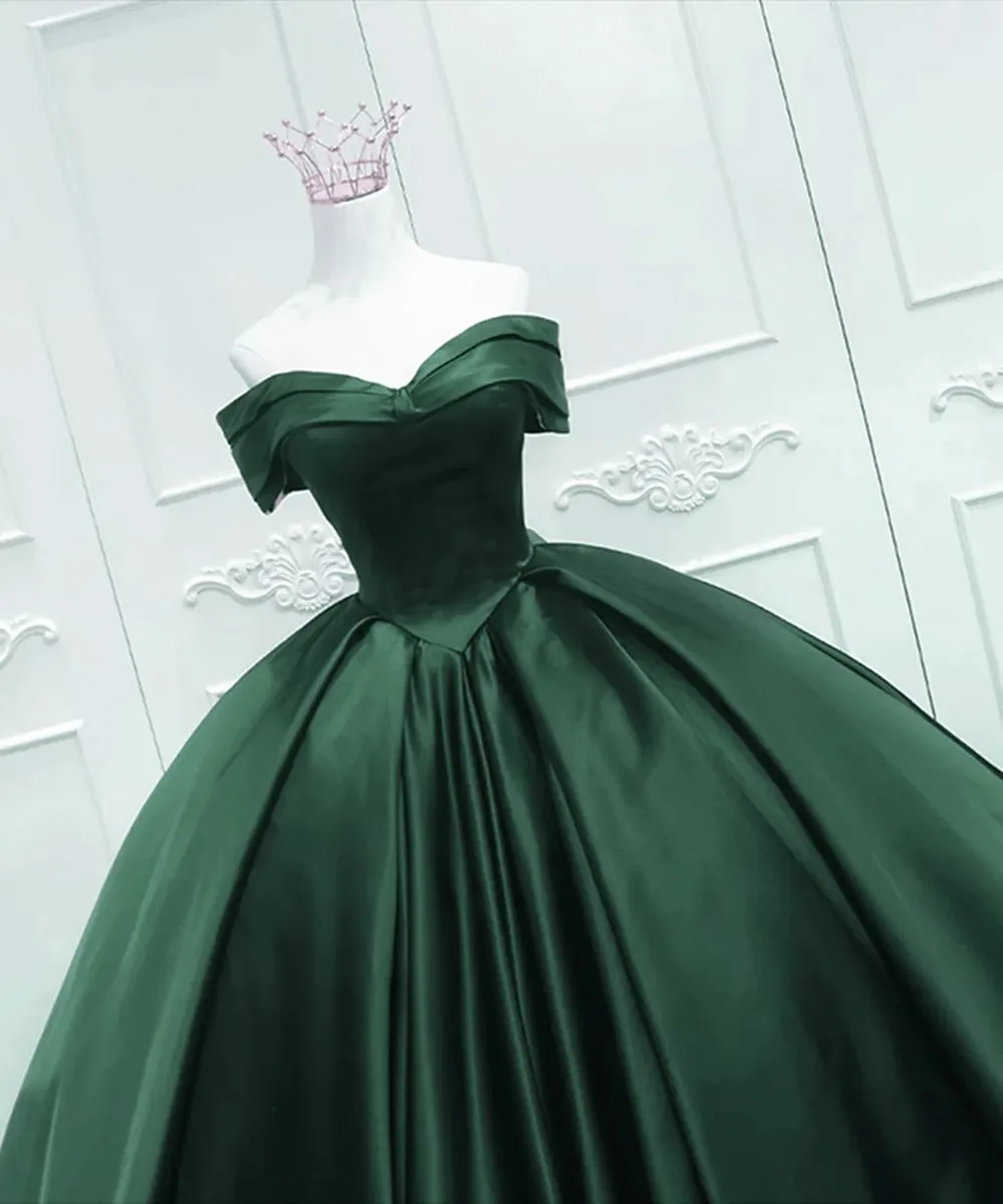 Off the Shoulder Ball Gown Satin Quinceanera Dresses