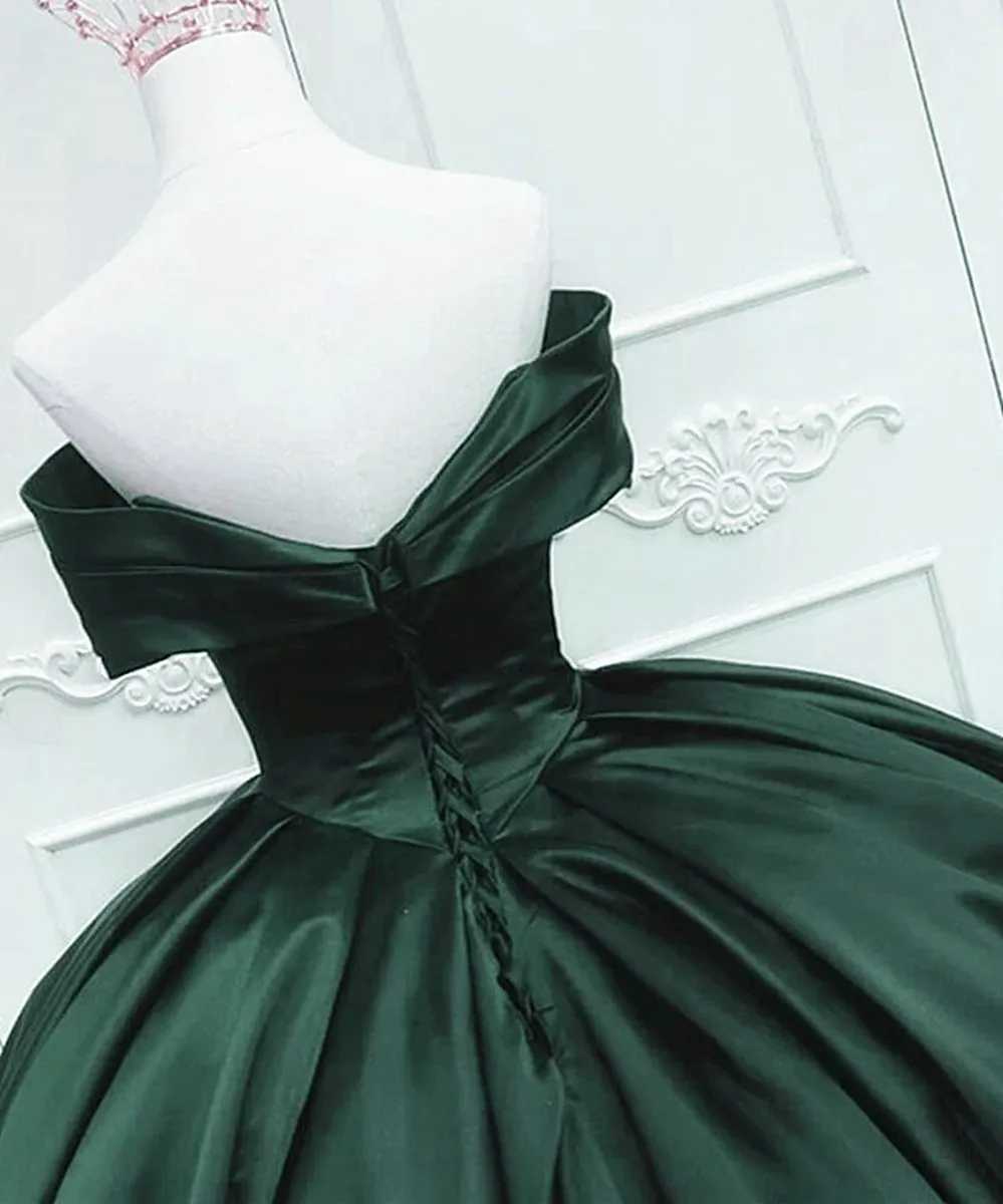 Off the Shoulder Ball Gown Satin Quinceanera Dresses