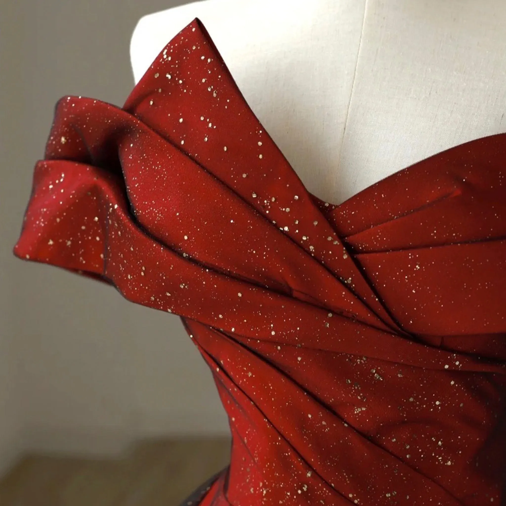 Off the Shoulder Black Red Evening Dresses Party Gowns